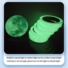 1pc Băng phát sáng trong bóng tối, băng huỳnh quang, cảnh báo nhãn dán huỳnh quang sàn cầu thang tự phát sáng, băng lưu trữ ánh sáng phản chiếu - Màu xanh nhạt - Xem 6