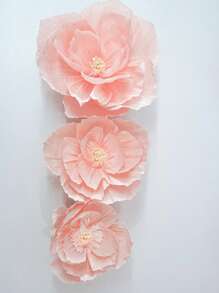 1 件纸花墙饰，适用于婚礼装饰、婴儿房墙壁装饰、婴儿和新娘送礼会背景 - 淺粉色 - 查看 1