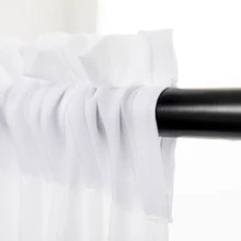 2 Tấm Chắc Chắn Sheer Thanh Túi Màn Voile Drap cho Nhà Bếp Phòng Ngủ Trẻ Em Phòng Khách - trắng - Xem 4