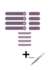 12入組迷你音箱防塵貼紙適用於iphone - 紫色 - 查看 2