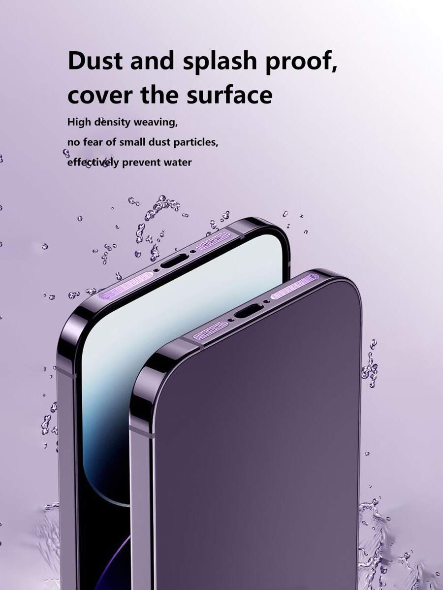 12入組迷你音箱防塵貼紙適用於iphone - 紫色 - 查看 1