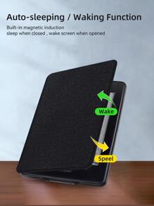 DANYCASE Bao da cho Kindle Paperwhite thế hệ thứ 10, bao da thông minh từ tính bằng vải J9G29R PQ94WIF DP75SDI C2V2L3 M2L3E 2018-2022K - màu đen - Xem 4