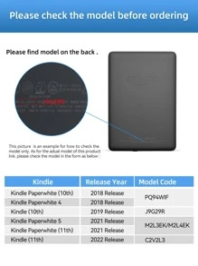 DANYCASE Bao da cho Kindle Paperwhite thế hệ thứ 10, bao da thông minh từ tính bằng vải J9G29R PQ94WIF DP75SDI C2V2L3 M2L3E 2018-2022K - màu đen - Xem 2