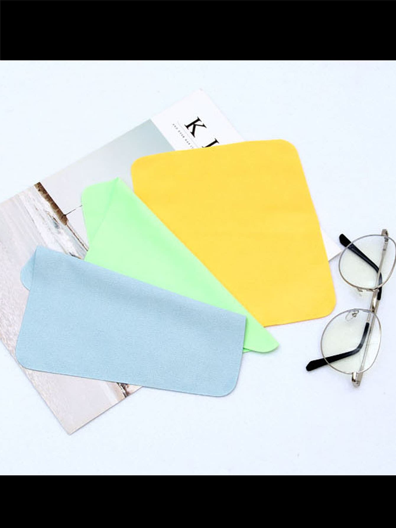5pcs Multicolor Eyeglasses Cleaning Cloth, Made Of Ultrafine Fiber And Suede Fabric SHEIN USA