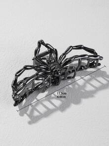 1入組黑暗灰色哥特式蜘蛛爪髮夾在金屬質感材料適用於春夏