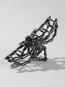 1入組黑暗灰色哥特式蜘蛛爪髮夾在金屬質感材料適用於春夏