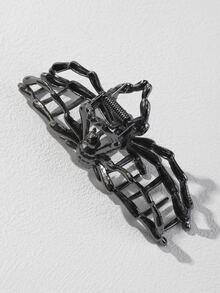 1入組黑暗灰色哥特式蜘蛛爪髮夾在金屬質感材料適用於春夏