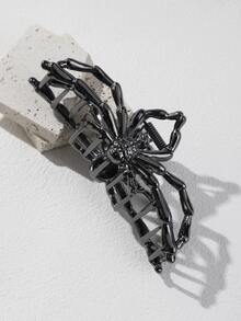 1入組黑暗灰色哥特式蜘蛛爪髮夾在金屬質感材料適用於春夏