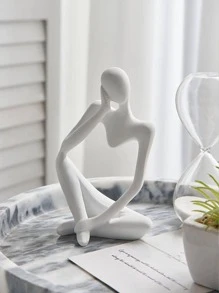 1入組白色極簡人類造型抽象裝飾物 - 白色 - 查看 1