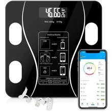 Thông minh Số Led Cân Với Mỡ cơ thể Đo lường Chức năng Và Điện thoại thông minh Ứng dụng - trắng - Xem 2