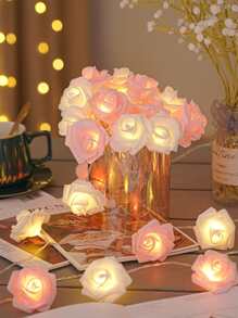 1pc Plastic Decorative Light, Modernist Rose Decor Decoration Light For Home