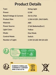 1pc Plastic Decorative Light, Modernist Rose Decor Decoration Light For Home