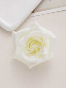 1 Miếng Trắng Hoa hồng nhân tạo Hoa cài áo - trắng - Xem 5