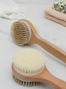 Round Long-Handle Double-Sided Bath Brush,Bag,Organizer,Storage,Hair Clips - Multicolor - View 3