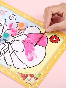 5pcs Super Size Random Pattern Watercolor Drawing Pad For Diy Painting Cartoon Filling, 4 Colours - Multicolor - View 7
