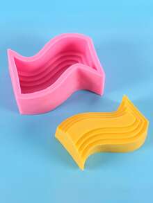 1 Miếng Khuôn silicon DIY Đối với Làm Hình thang , S Hình dạng , Hình học , Cột riêng Hình dạng , Dầu thơm Nến , Nhựa , Xà bông - Hồng - Xem 4