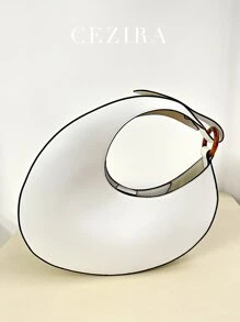 STEPHIECATHY 時尚女士們PU皮革不對稱手提包 - 米色 - 查看 7