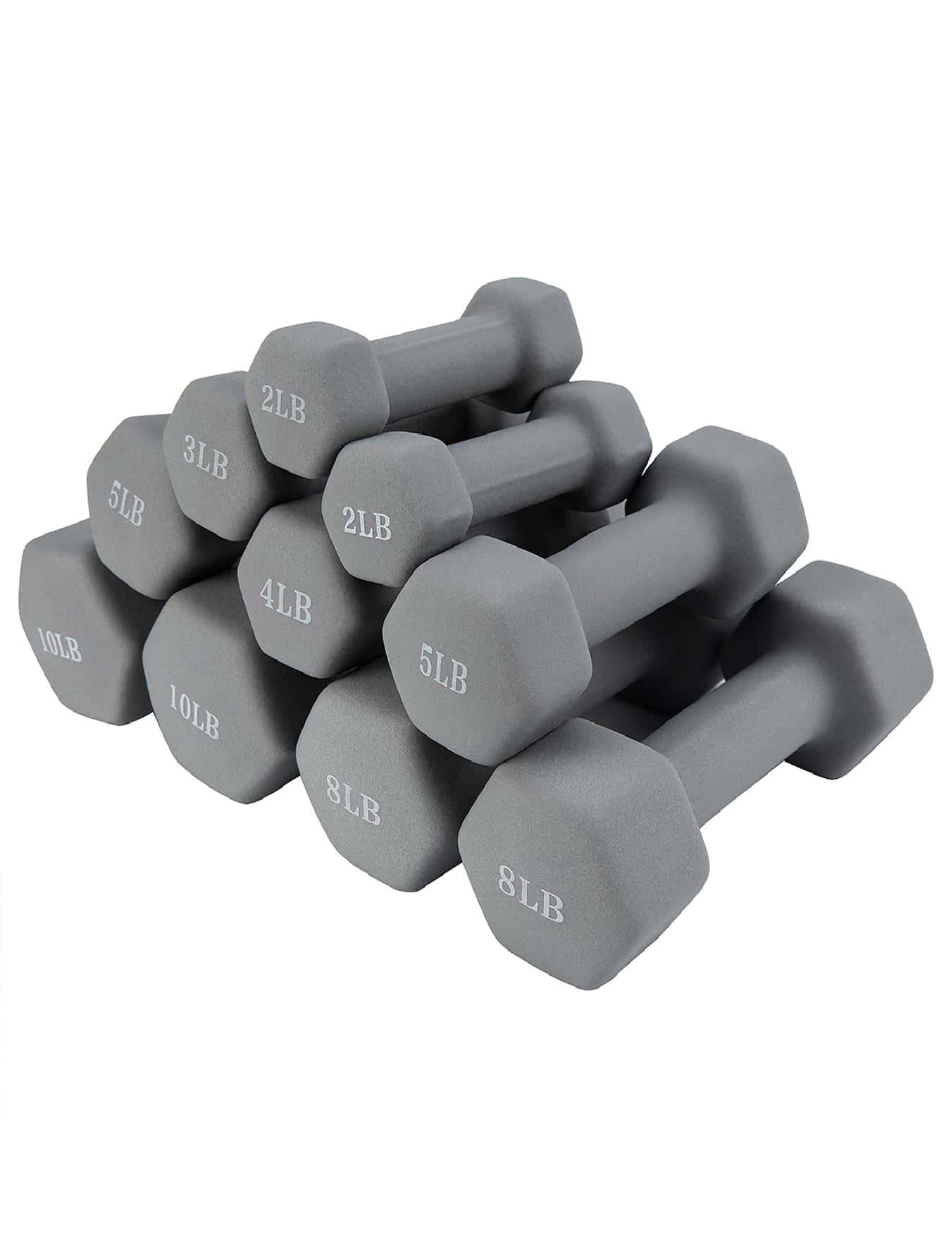 Dumbbell Hand Weight Pairs – Neoprene Dumbbell Exercise & Fitness For Home Gym Equipment and Adjustable Dumbbell Sets–Non-Slip, Color Coded Hex Shaped Free Weights For Women,Men