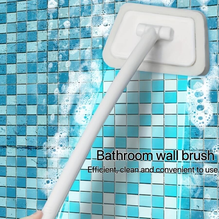 1/3入組可拆卸海綿浴缸刷,多功能家用地面牆瓷磚刷,窗戶玻璃海綿清潔刷,長柄清潔刷,廚房浴室清潔用品 - 白色 - 查看 1