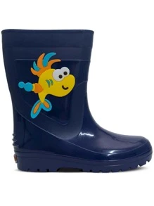 Pópidí Kid's Rain Boots - Màu xanh hải quân - Xem 5