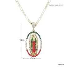Vòng cổ Đức Mẹ Guadalupe với Mặt dây chuyền Maria - nhân vật - Xem 5