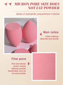 6 piezas Esponjas cosméticas, Esponjas de maquillaje Belleza Esponja de base cosmética Mezclador de maquillaje Apto para crema y polvo corrector