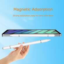 Bút bi đa năng 3 trong 1 Bút cảm ứng từ tính Bút chì tương thích với máy tính bảng Apple Bút màn hình cảm ứng di động Tương thích với phụ kiện Ipad Android - trắng - Xem 2