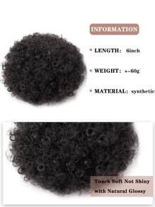 Afro Puff Drawstring Pferdeschwanz, Lockiger/verdrehter Haarknoten, Aus Synthetischen Extensions/ Haarteilen Für Hochsteckfrisuren Frauen