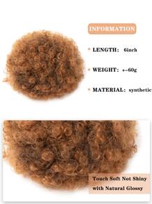 Afro Puff Drawstring Ponytail Kinky Curly Bun Hair Synthetic Short Extensions Hairpieces Updo Hair For