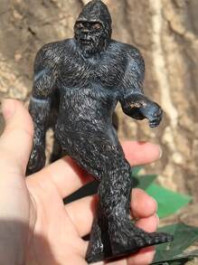 1 piece Lifelike Garden Ornament Ape Man Figure, and Gorilla Static Human Origins Statue - Black - View 4