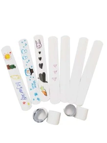 12 piezas DIY mano dibujo de fiesta de cumpleaños decorativo - Multicolor - Ver 5
