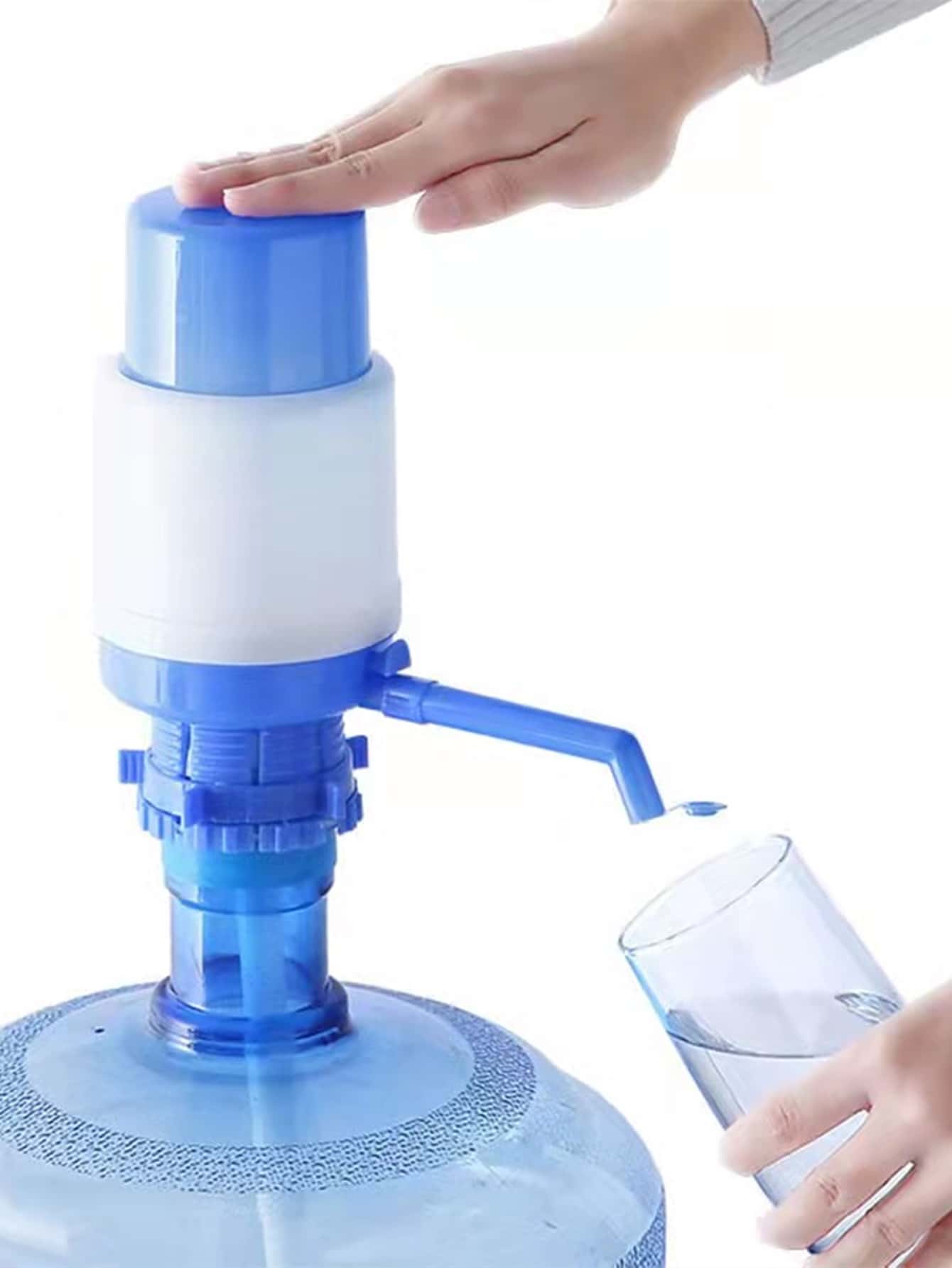 1pc Manual Water Pump, Simple Style Household Vacuum Cleaner - Blue - View 1