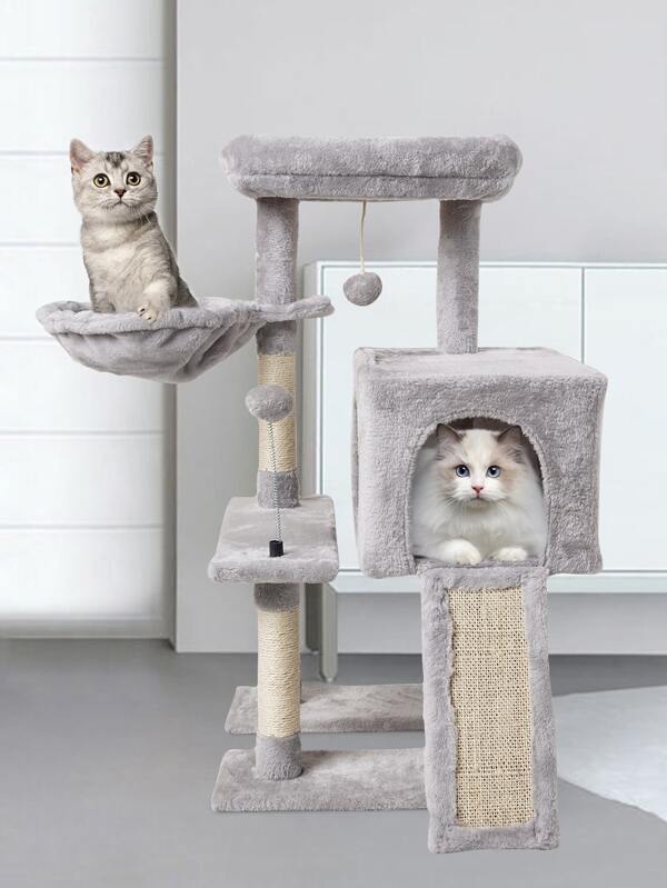 Cute Cat Tree Tower for Indoor Cats Condo with Sisal Scratching Posts