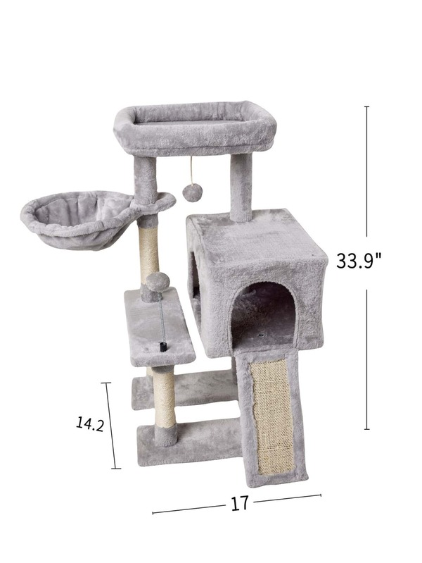 Cute Cat Tree Tower for Indoor Cats Condo with Sisal Scratching Posts