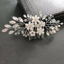 1 Máy Tính Cô Dâu Ngọc Trai Tóc Áo Cưới Phụ Kiện Dây Đeo Đầu, Trang Sức Cô Dâu Thanh Lịch Boho Tiaras - trắng - Xem 2