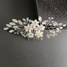 1 Máy Tính Cô Dâu Ngọc Trai Tóc Áo Cưới Phụ Kiện Dây Đeo Đầu, Trang Sức Cô Dâu Thanh Lịch Boho Tiaras - trắng - Xem 3