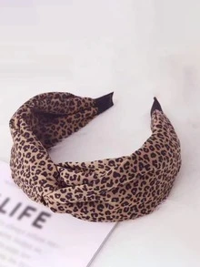 Leopard Print Wide Headband - Multicolor - View 2