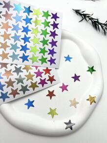 5混色星形貼紙,鐳射多用途貼紙適用於手工製作裝飾用品&日記用品 - 彩色 - 查看 5
