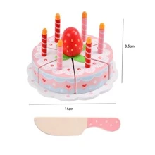 1set Pretend Toy, Creative Cake Design Pretend Play Toy For Kids,Spielen,Wooden Toys>Kitchenware,Play Kids,Pretend Food,Princess Toys,Girl Toys Age 2,Wooden Toys,Kids Toys,Toys For Girls
