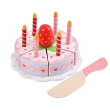 1set Pretend Toy, Creative Cake Design Pretend Play Toy For Kids,Spielen,Wooden Toys>Kitchenware,Play Kids,Pretend Food,Princess Toys,Girl Toys Age 2,Wooden Toys,Kids Toys,Toys For Girls