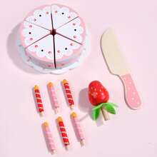 1set Pretend Toy, Creative Cake Design Pretend Play Toy For Kids,Spielen,Wooden Toys>Kitchenware,Play Kids,Pretend Food,Princess Toys,Girl Toys Age 2,Wooden Toys,Kids Toys,Toys For Girls