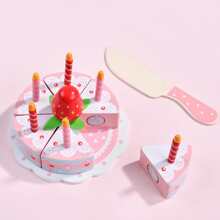 1set Pretend Toy, Creative Cake Design Pretend Play Toy For Kids,Spielen,Wooden Toys>Kitchenware,Play Kids,Pretend Food,Princess Toys,Girl Toys Age 2,Wooden Toys,Kids Toys,Toys For Girls