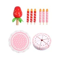 1set Pretend Toy, Creative Cake Design Pretend Play Toy For Kids,Spielen,Wooden Toys>Kitchenware,Play Kids,Pretend Food,Princess Toys,Girl Toys Age 2,Wooden Toys,Kids Toys,Toys For Girls