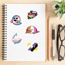 100入組彩虹Love貼紙貼花,LGBT防水貼紙包,自豪貼紙筆記本電腦水瓶,車,計畫冊,滑板 - 彩色 - 查看 7