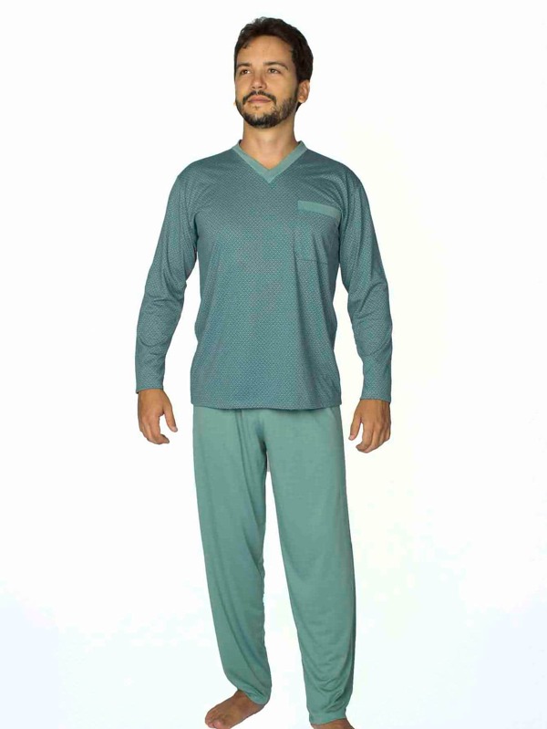 Pijama Malha Poliviscose M/Longa