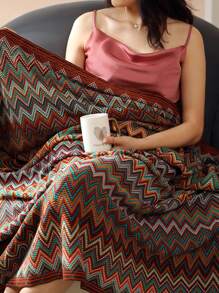 1pc Blanket For Bed, Office, Car, Knitted Sofa Throw, Air Conditioner Cover, Nap Blanket