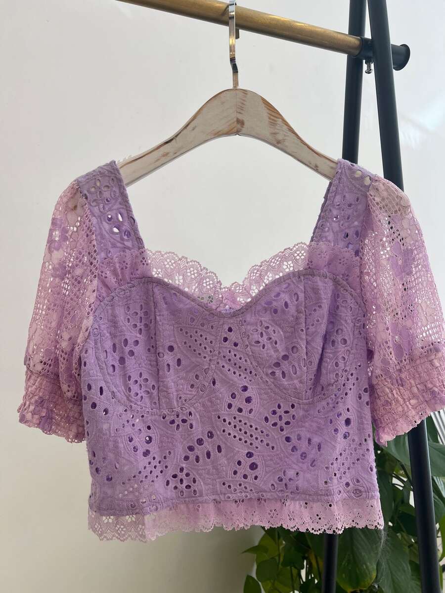 Women Tops - 紫色 - 查看 1