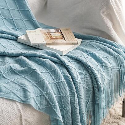 1 pieza Manta tejida para sofá , silla , Cama , oficina , verano , siesta ,