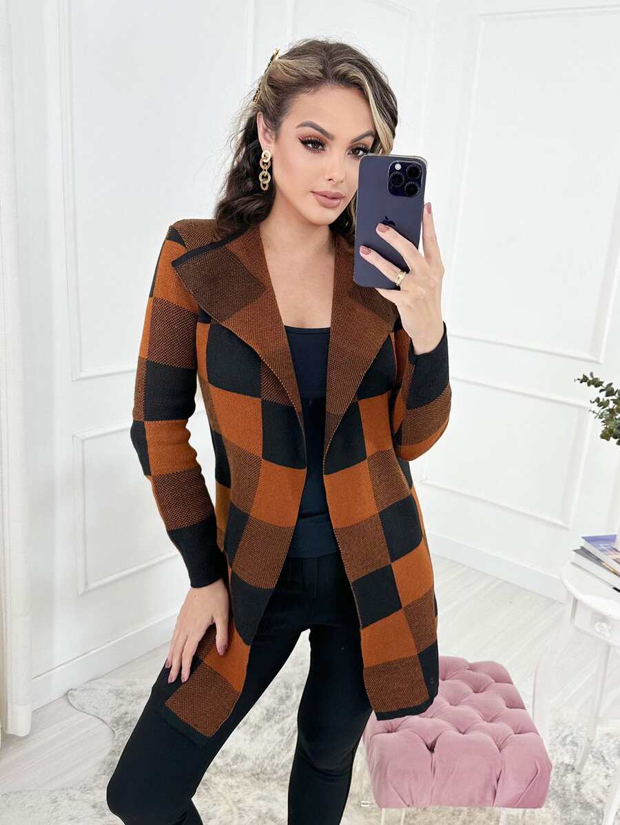 Women Cardigans - màu nâu - Xem 1