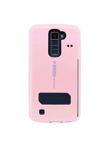 Guardful Heavy Duty Case With Card Holder For  Q10 2015 - Pink - View 1